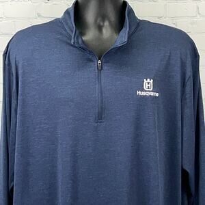 Husqvarna 1/4 Quarter Zip Shirt Logo Long Sleeve Team 365 Blue Mens 3XL XXXL